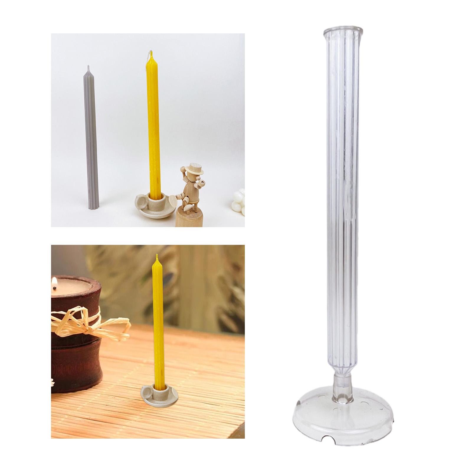 Candle Making Gel Wax - 3DロングポールDIYキャンドル型ストライプ幾何学模様ワックスクラフトポールデコレーション型ホームデコレーションポリマークレイ石鹸作り教会用