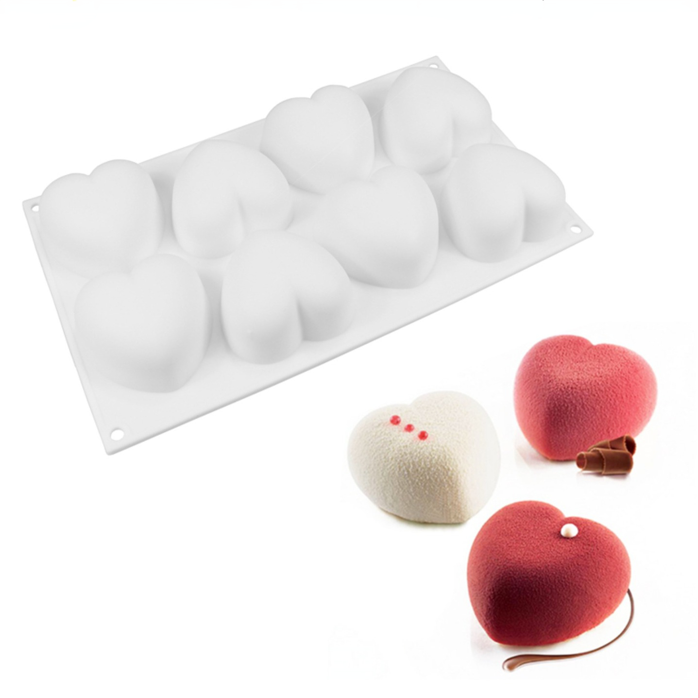 Candle Making Kit - ラブハートシリコーン石鹸型手作りキャンドル作成キット Diy チョコレートアイス石鹸石膏樹脂ケーキデコレーションベーキングツール
