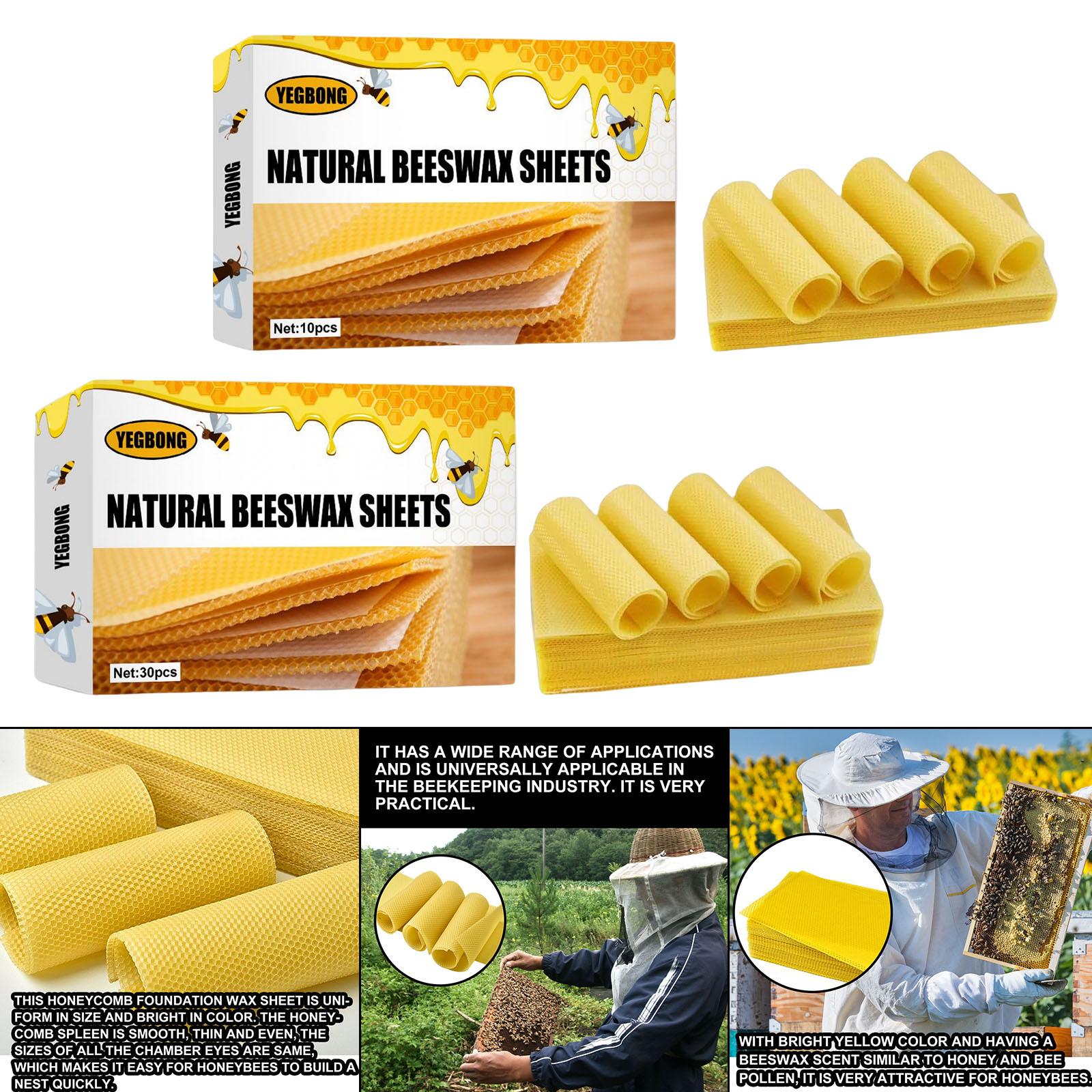 蜜蝋シート、養蜂用基盤シート、蜜蝋キャンドル作成キット、天然 - Candle Making Kit のレビューと価格