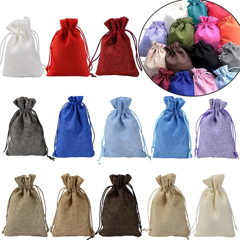 ドローストリング付きナチュラルジュート黄麻布バッグ,さまざま - Jute Bag Packaging のレビューと価格