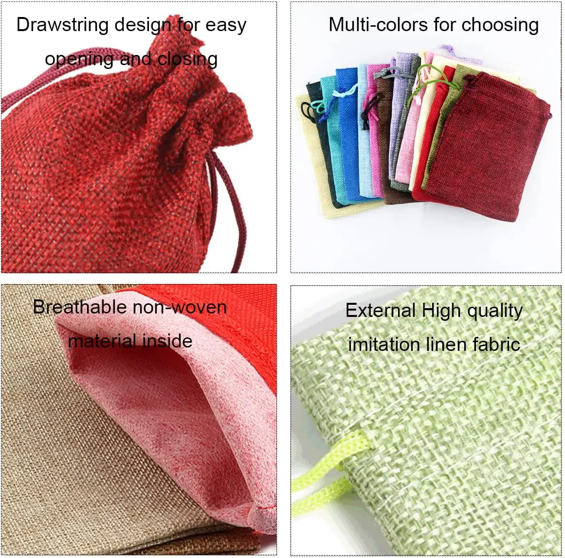 ドローストリング付きナチュラルジュート黄麻布バッグ,さまざま - Jute Bag Packaging のレビューと価格