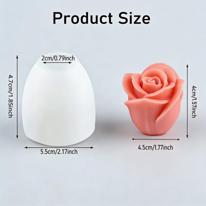 2Only3DRoseシリコンモールド、キャンドル作り、石鹸 - Candle Making Process のレビューと価格