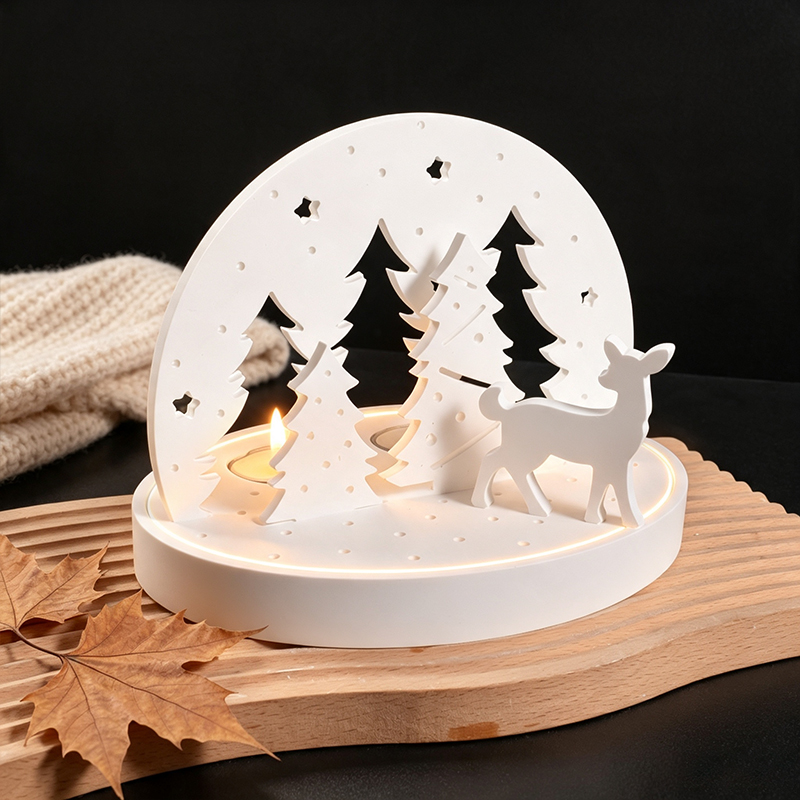 クリスマスエルクティーライトキャンドルホルダーシリコンモール - Candle Making Kit のレビューと価格