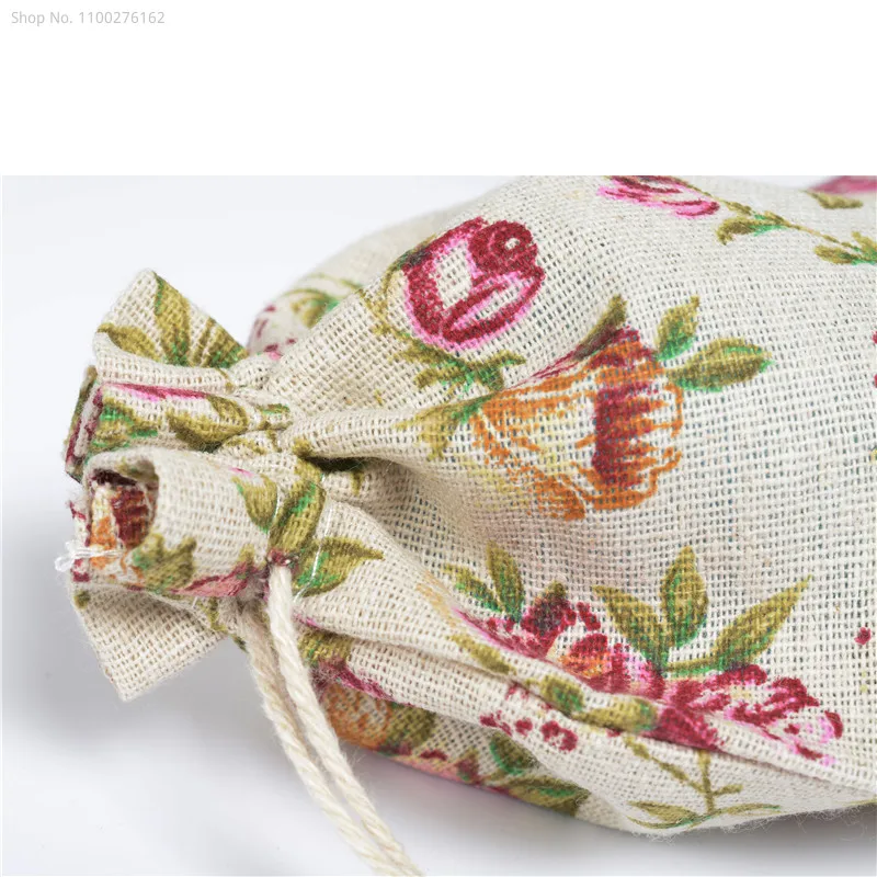 100 個小さな布袋綿巾着袋ジュエリー包装袋袋ジュート包装デ - Jute Bag Packaging のレビューと価格
