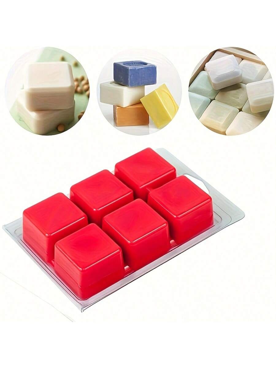 12/24個入り 長方形 6穴 クリアプラスチックモールドト - Candle Making Gel Wax のレビューと価格