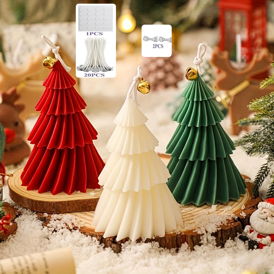 クリスマスツリーシリコンキャンドルモールドキットDIYエポキ - Candle Making Kit Xmas のレビューと価格