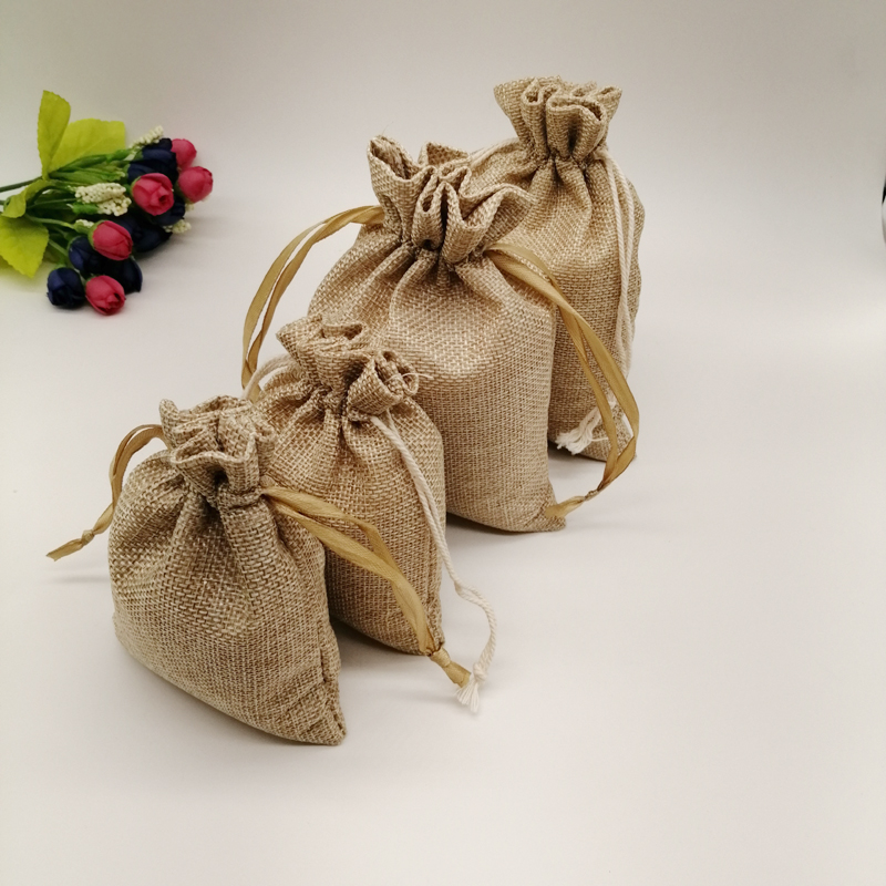 ジュート生地ギフト包装袋,5個,ギフト包装袋,綿巾着袋,クリ - Jute Bag Packaging のレビューと価格