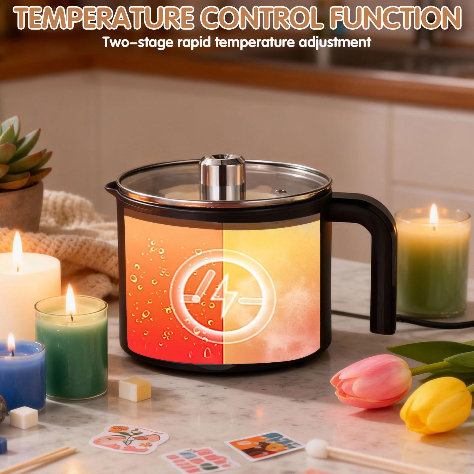 キャンドルワックス溶解ポット 1.5L 大型ステンレス製電気 - Candle Making Kit のレビューと価格