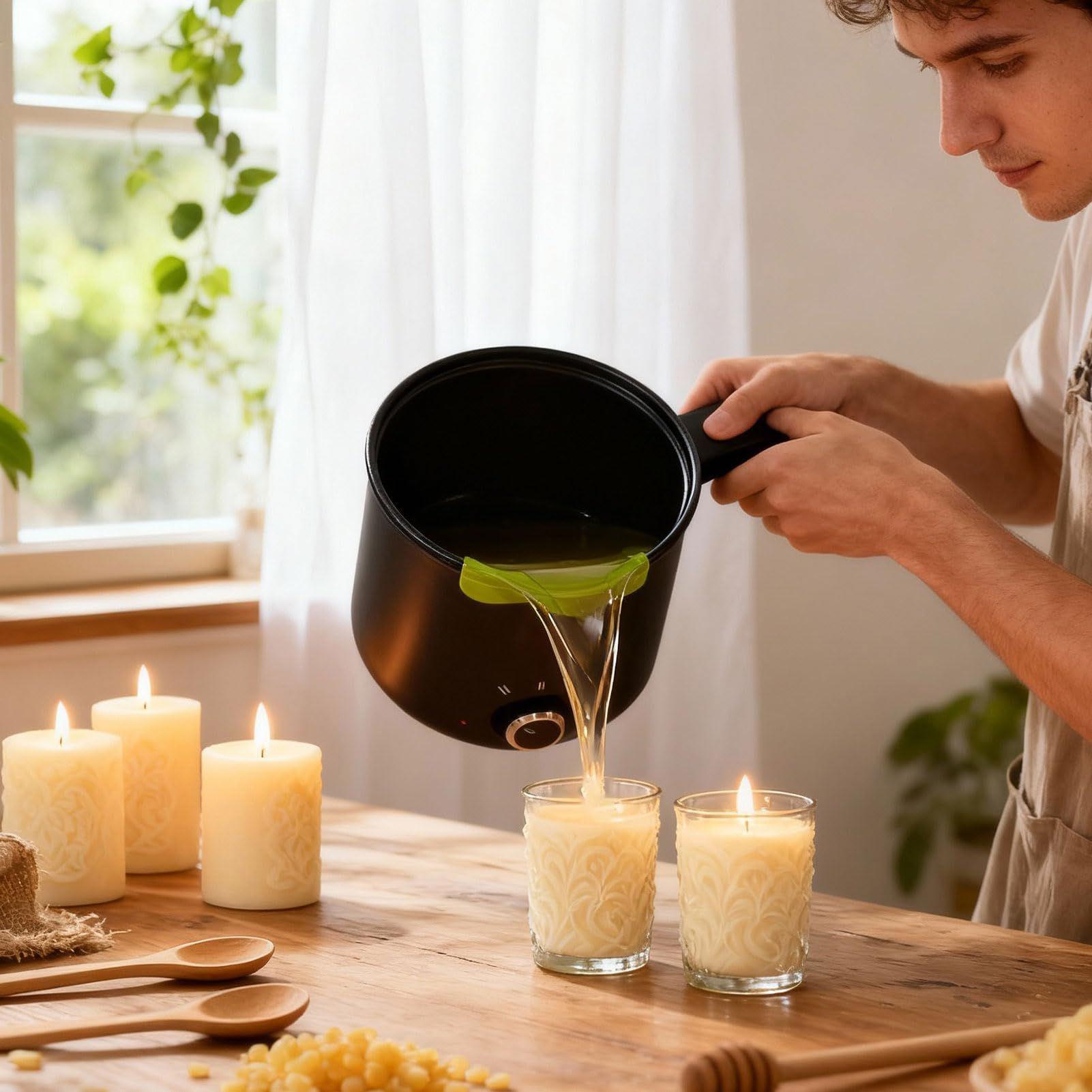 キャンドルワックス溶解ポット 1.5L 大型ステンレス製電気 - Candle Making Kit のレビューと価格