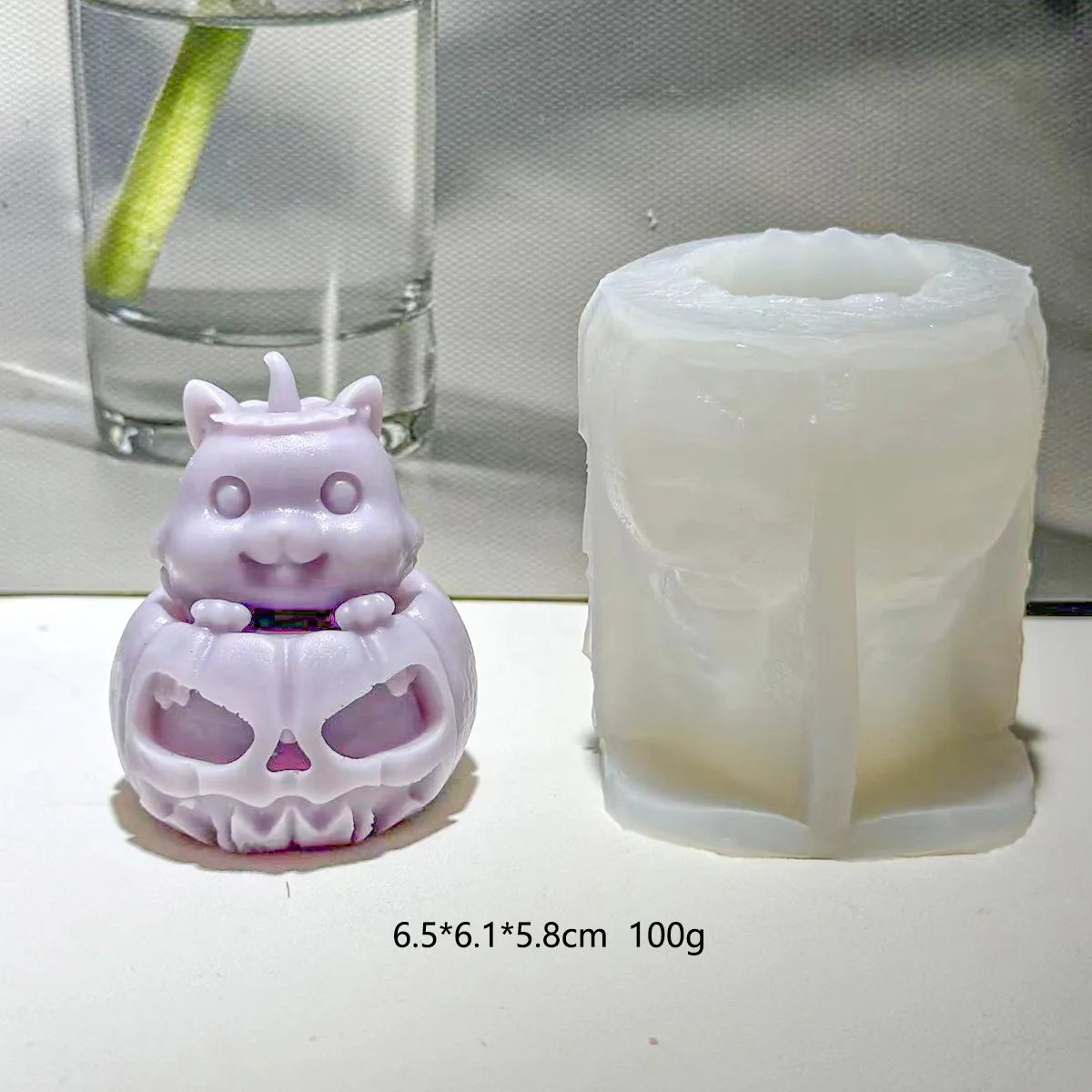 可愛い動物猫の石膏キャンドル樹脂ソイワックス製造用型3Dスカ - Candle Making Gel Wax のレビューと価格