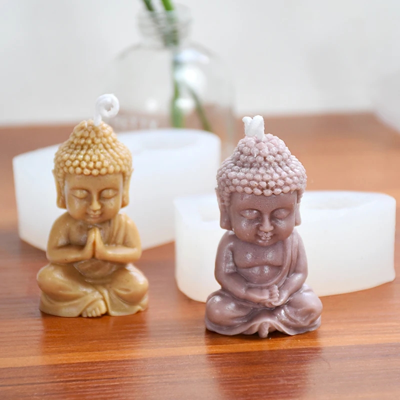 3D 仏シリコーンキャンドルモールド瞑想チャンティング仏石膏 - Candle Making Process のレビューと価格