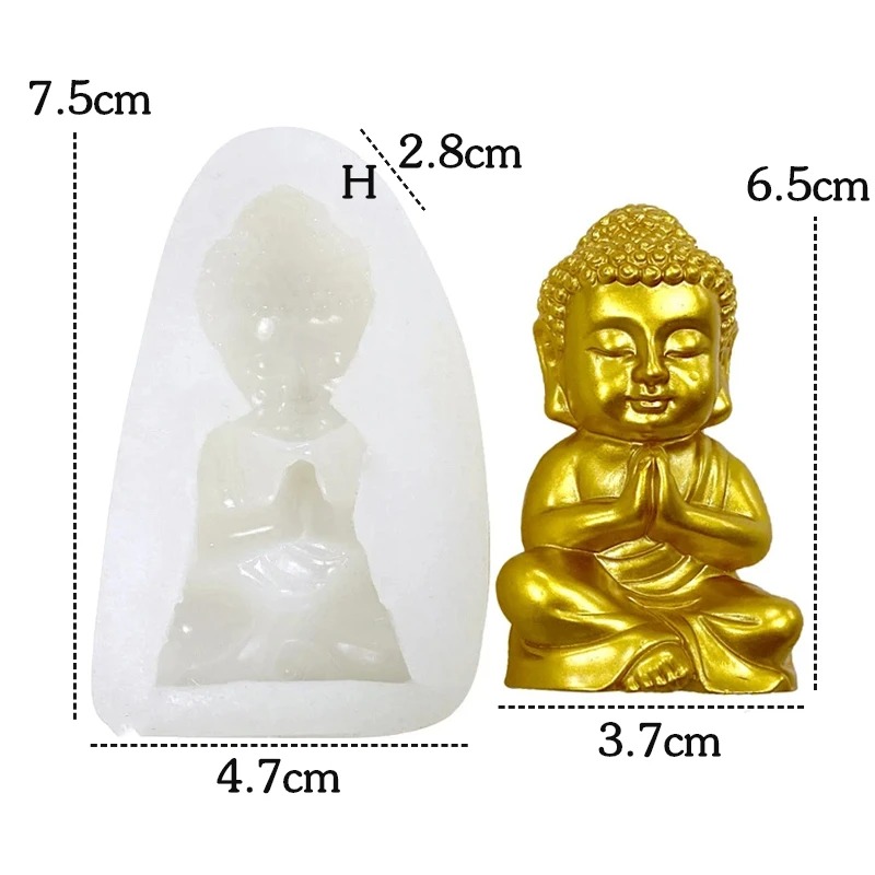 3D 仏シリコーンキャンドルモールド瞑想詠唱仏石膏粘土エポキ - Candle Making Process のレビューと価格