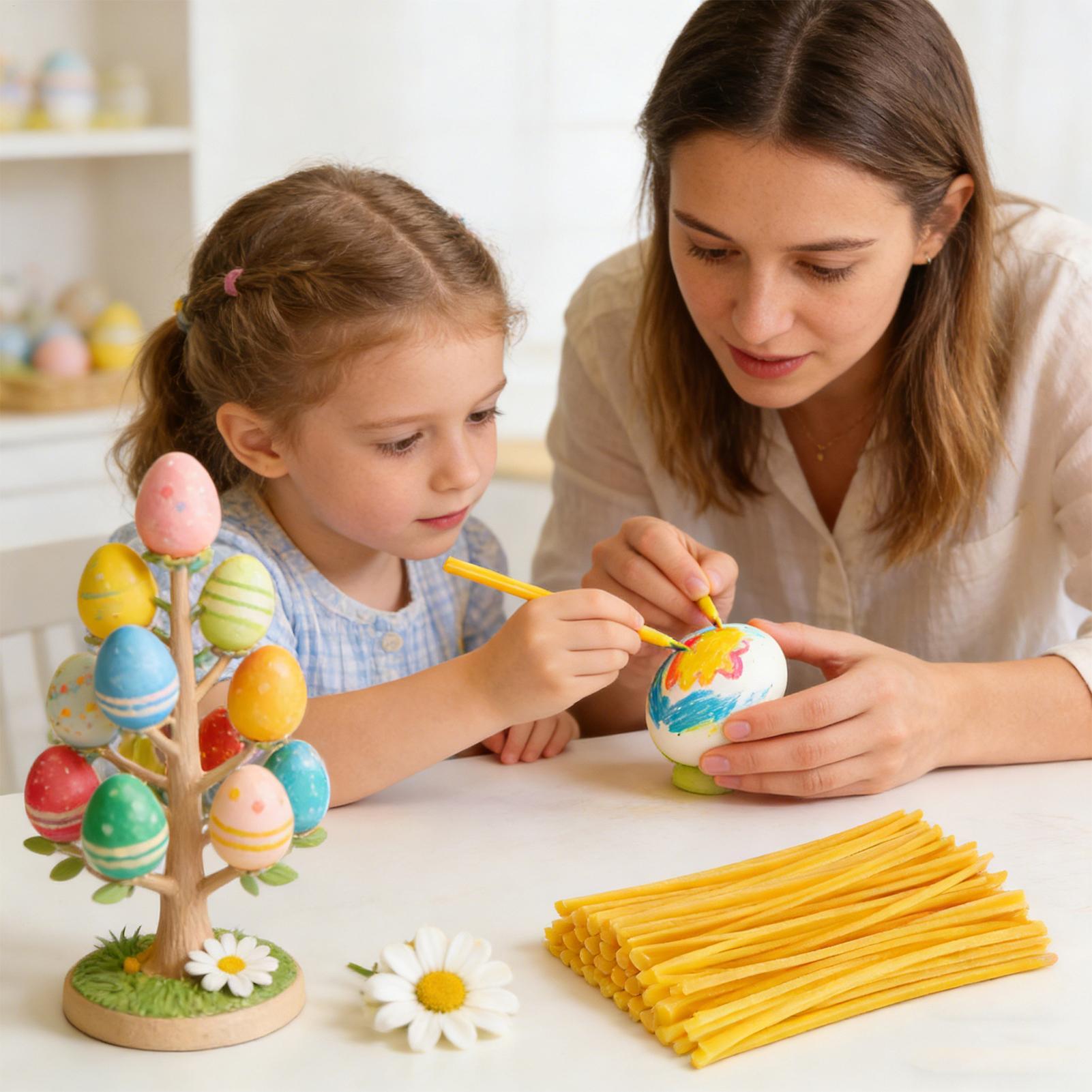 卵デコレーション用蜜蝋スティック120本 イースターアート用 - Candle Making Kit のレビューと価格