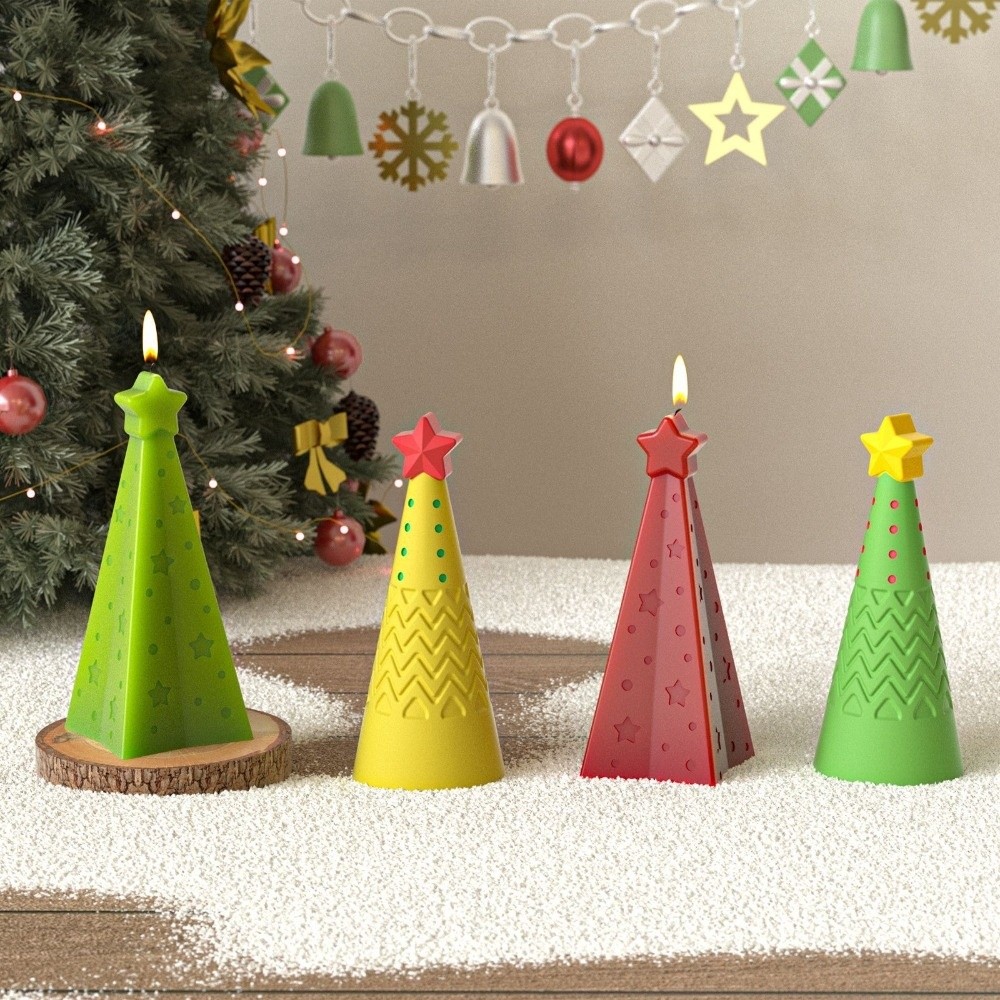 新しいシリコーンクリスマスコーンキャンドルモールドエポキシ樹 - Candle Making Kit Xmas のレビューと価格