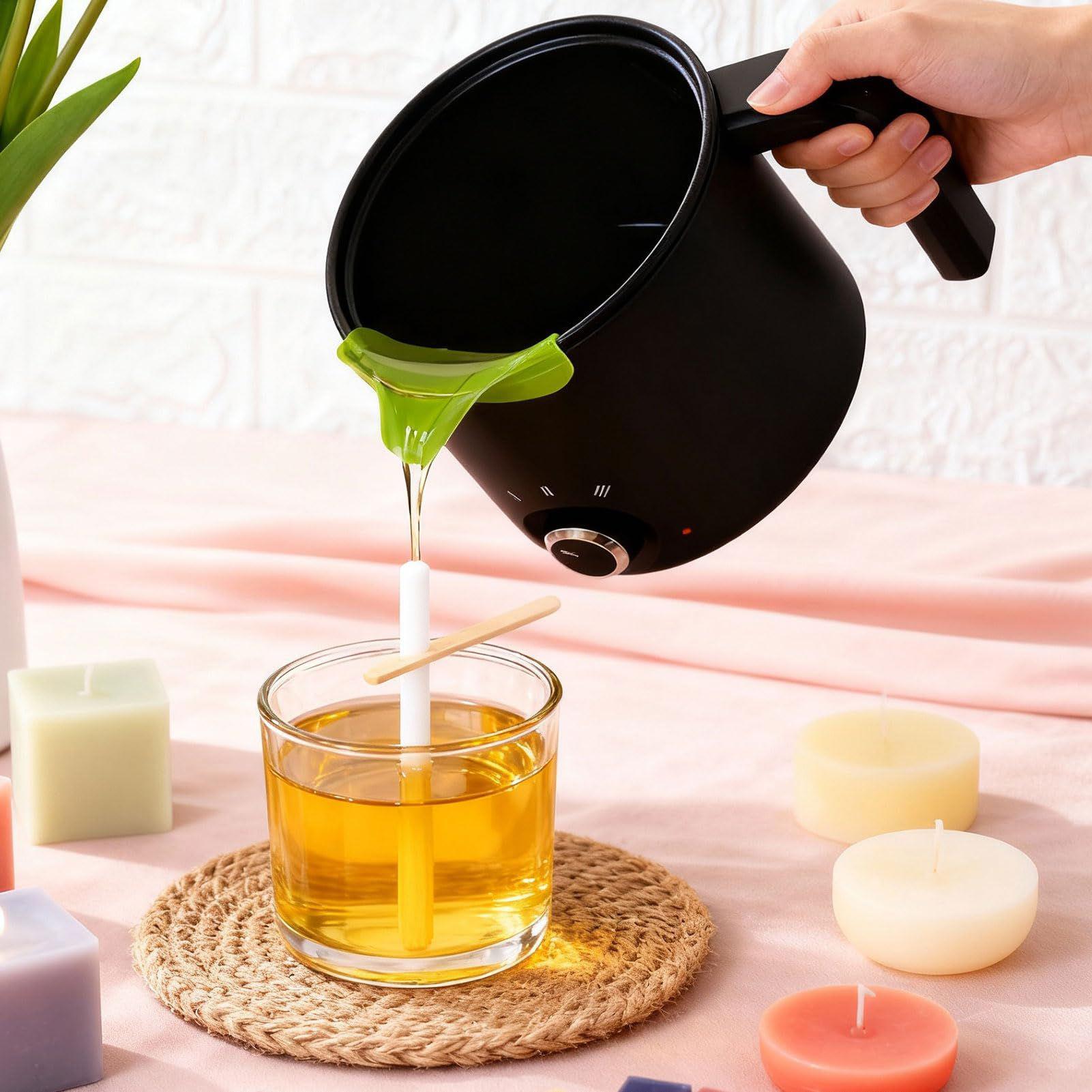 キャンドルワックス溶解ポット 1.5L 大型ステンレス製電気 - Candle Making Kit のレビューと価格