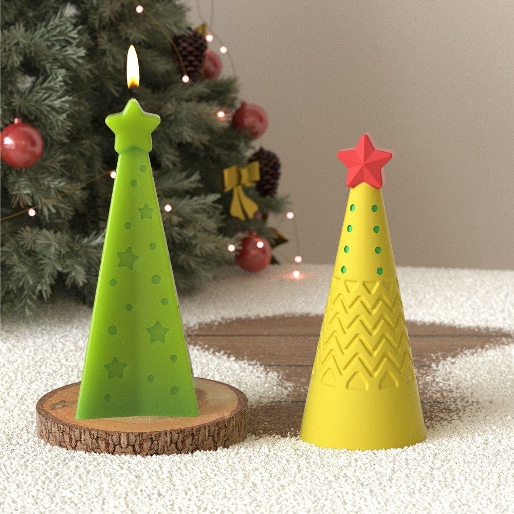 シリコン製クリスマスコーンキャンドル型 クリスタルDIYクラ - Candle Making Kit Xmas のレビューと価格