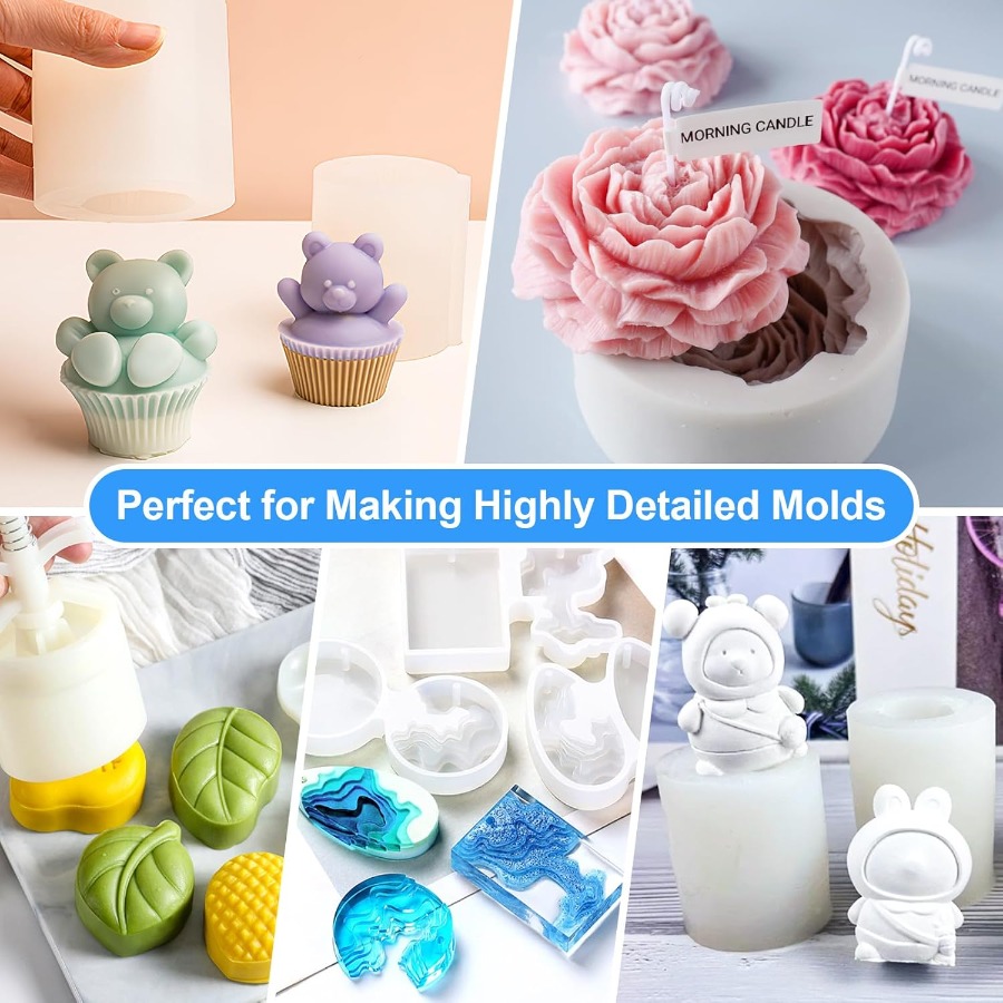 シリコンモールド作成キット、38.8オンス 15A弾性液体シ - Candle Making Kit のレビューと価格